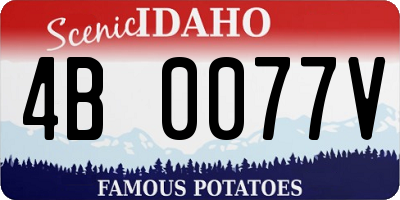ID license plate 4B0077V