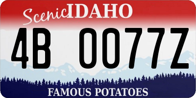 ID license plate 4B0077Z