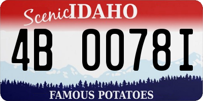 ID license plate 4B0078I