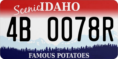 ID license plate 4B0078R