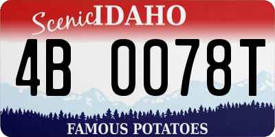 ID license plate 4B0078T