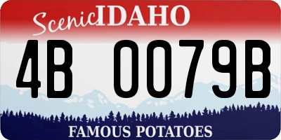 ID license plate 4B0079B