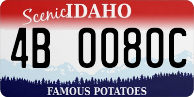 ID license plate 4B0080C
