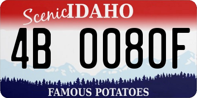 ID license plate 4B0080F