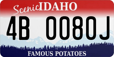 ID license plate 4B0080J