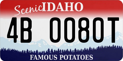 ID license plate 4B0080T