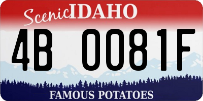 ID license plate 4B0081F