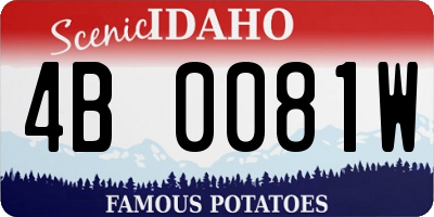 ID license plate 4B0081W