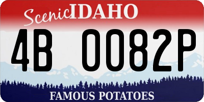 ID license plate 4B0082P