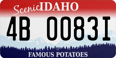 ID license plate 4B0083I