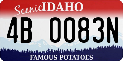 ID license plate 4B0083N