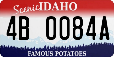ID license plate 4B0084A