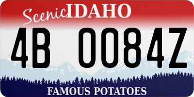 ID license plate 4B0084Z