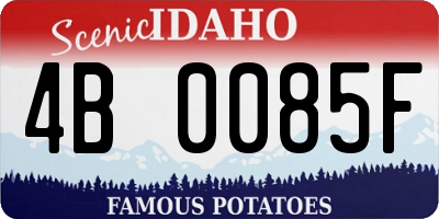 ID license plate 4B0085F