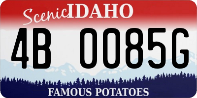 ID license plate 4B0085G