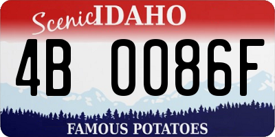 ID license plate 4B0086F