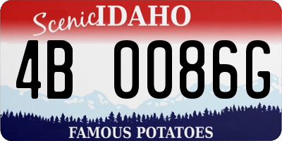 ID license plate 4B0086G