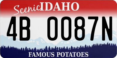 ID license plate 4B0087N