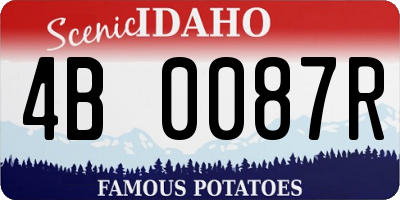 ID license plate 4B0087R