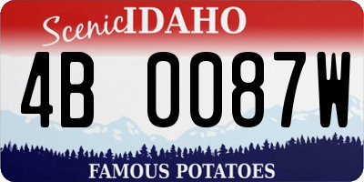ID license plate 4B0087W