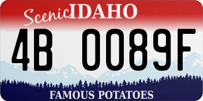 ID license plate 4B0089F