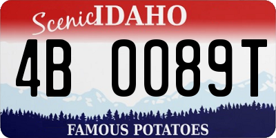 ID license plate 4B0089T