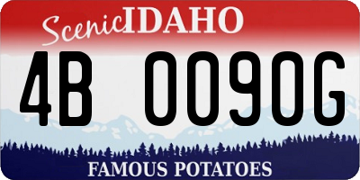 ID license plate 4B0090G