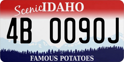 ID license plate 4B0090J