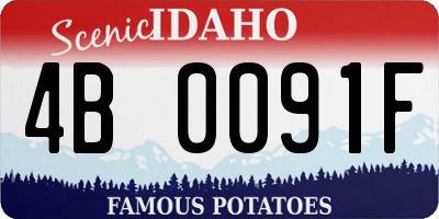 ID license plate 4B0091F