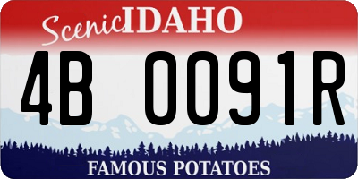 ID license plate 4B0091R