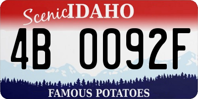 ID license plate 4B0092F