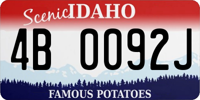 ID license plate 4B0092J