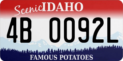 ID license plate 4B0092L