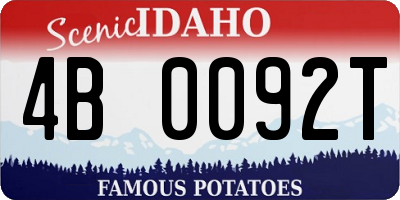 ID license plate 4B0092T