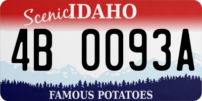 ID license plate 4B0093A