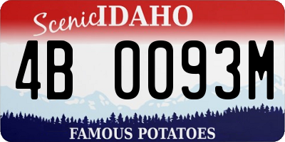 ID license plate 4B0093M