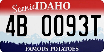 ID license plate 4B0093T