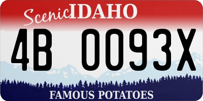 ID license plate 4B0093X
