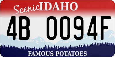 ID license plate 4B0094F
