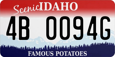 ID license plate 4B0094G