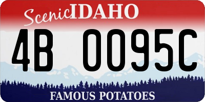 ID license plate 4B0095C