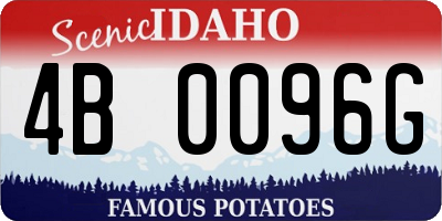 ID license plate 4B0096G