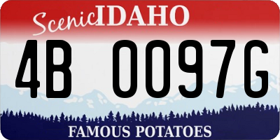 ID license plate 4B0097G