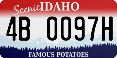 ID license plate 4B0097H