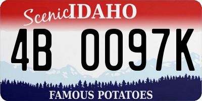 ID license plate 4B0097K