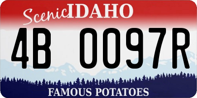 ID license plate 4B0097R