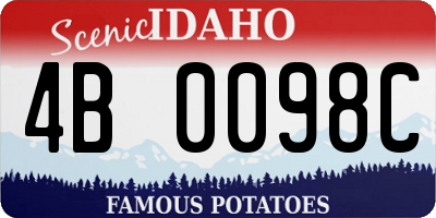 ID license plate 4B0098C
