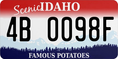 ID license plate 4B0098F
