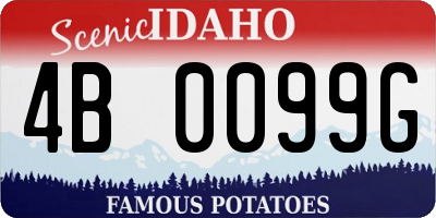 ID license plate 4B0099G