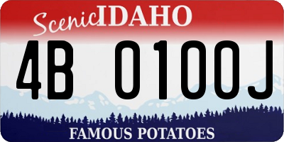 ID license plate 4B0100J